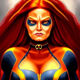 ultra detailed portrait of busty beautiful Jean Grey Xmen , extremely detailed digital painting, extremely detailed face,crystal clear eyes, in the style of robert e howard and pablo oliveira and Ken Kelley and Keith Parkinson ,mystical colors,perfectly centered image, perfect composition, rim light, beautiful lighting,8k, stunning scene, raytracing