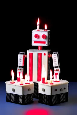 Robot with Japanese candles