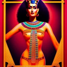 fullbody Drawing of 'beautiful,skinny, tall, busty cleopatra ',egypt,palace, intricate detail,andrea bonelli,Kilian Eng,Ohrai,evan lee,Aleksandr Sidelnikov,KyuYong Eom,toned colors,16k