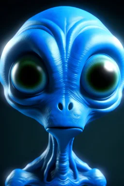 blue alien with 4 eyes