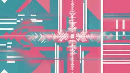 digital glitch pattern snowflake geometric abstraction