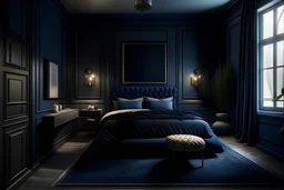 dark blue bedroom ideas