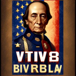 The text "Bolivar appreciates its veterans" with some blue stars and an American flag and a silhouette of a soldier. None of the components of the image should look plastic.