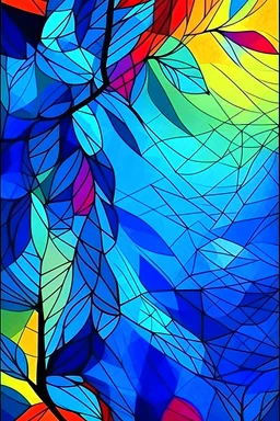 abstract Multi Color cubizm vector Painting
