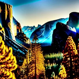 Yosemite National Park, California,aerial view,extremely detailed digital painting, high resolution,8k, realistic, beautiful, volumetric lighting, mystical colors ,perfectly centered image, perfect composition, rim light, beautiful lighting,masterpiece, stunning scene, raytracing, anatomically correct, in the style Van Gogh and robert e howard and Ken Kelley and Ohrai Noriyoshi and Simon Bisley and tomzj1.