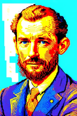 pop art pixels 1000 images warhol style x van goch portrait