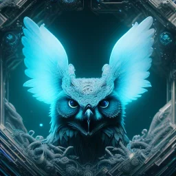 intricate details, realistic, octane, unreal engine, portrait, natural lighting,insanely, elegant, blue neon wearing,neon lighting, detail, bokeh, fantasy art style, volumetric lighting, extreme detail, Photorealism, High detail, Hyper realistic Owl in forest, macro lens blur,abstract paint, sharp focus, 85mm, polaroid, cinematic, cinema4d, HDR, 8k