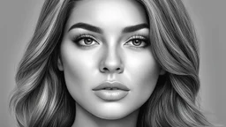 woman, vector pencil drawing, 3d, 64k, high resolution, high detail, computer graphics, hyperrealism, f/16, 1/300s. digital painting,