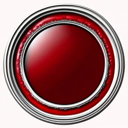 round silver frame with red