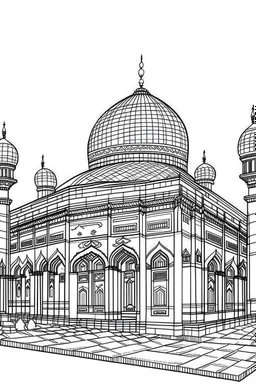 coloring page,mosqué aqsa