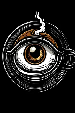 Logo the eye the coffee