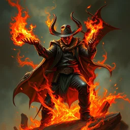 blaze the pyromaniac devil wild west bandit fantasy art