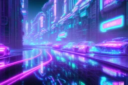 Future City, Neon, Neon Lighting, Cyberpunk, Hyper Realistic, Hyper Detailed,