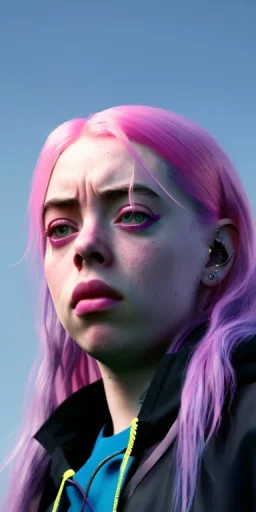 Billie Eilish, booty, photorealistic, 8k