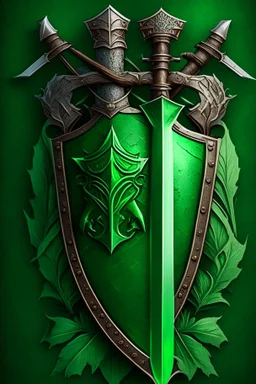 The crest for the Emerald Alliance is a green emerald with a sword piercing through it. This would represent the city of Emerald Bay and the adventurers who helped protect it.