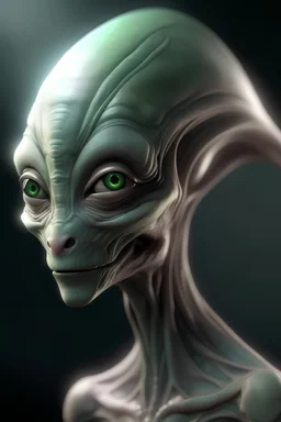 portrait of a beautiful alien