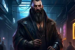 Portrait roi conquerant cyberpunk, BARBE NOIRE belgique en feu arriere plan