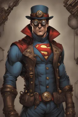 Superman in a steampunk style