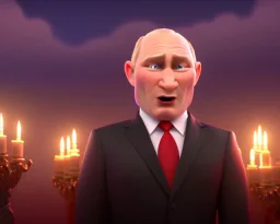 president Putin angry satan with horns