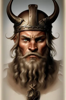 One eyed viking with a scar on his face