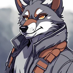 a close up of a person wearing a jacket, wolf o'donnell, furry character portrait, pov furry art, very very beautiful furry art, anthro art, an anthropomorphic cyberpunk fox, anthro portrait, an anthro wolf, furry fantasy art, furry art!!!, furry wolf, professional furry drawing, furry art, furry character, anthro wolf face