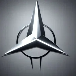 mercedes brand logo futuristic robot