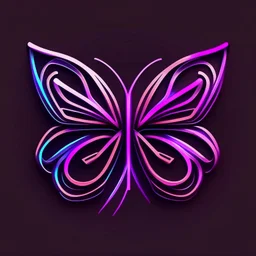 symetry!!, butterfly!!, logo, NFT, colorful, cyberpunk, neon punk, curves, lines, simple, gradient, creative, holographic