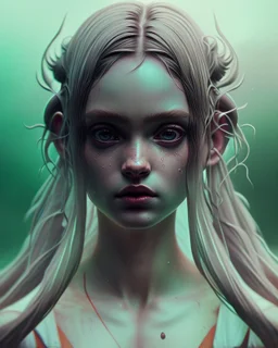 goddess painting in the style of marta bevacqua, violent, high delicate defined details, beautiful, atmospheric, rain, matte, 3 d 8 k octane rendered, sharp focus, illustration, holographic undertones, high detail, ultra realistic, highly saturated colors