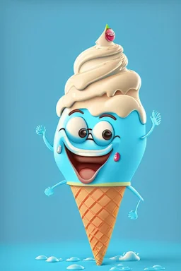 A cartoon character of an ice cream brand