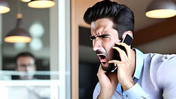 male customer upset on phone about cellular contract