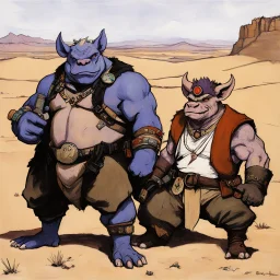 [art by Egon Schiele] Bebop and Rocksteady, in the desert of the lostlands