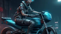 flying motocycle bulma cyberpunk realistic star wars