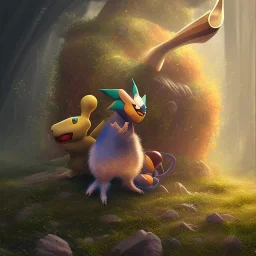 Mystery pokemon,Ambiance dramatique, hyperrealisme, 8k, high quality, lot of details, portrait,