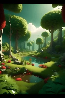 poster of a glade 3d semirealist style