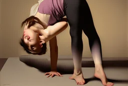 girl in yoga pants painted by Caravaggio