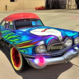 50'S ELECTRIC GUITAR ROCKABILLY HOTROD SPACESHIP FUNNYCAR FLAMES