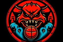 "Lil Monsters" basketball team logo