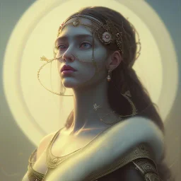 Detailed portrait of a young gypsy woman, contrasting colors, arrow makeup on her eyes, unreal engine, greg rutkowski, loish, rhads, beeple, makoto shinkai and lois van baarle, ilya kuvshinov, rossdraws, tom bagshaw, alphonse mucha, global illumination, detailed and intricate environment