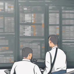 operators looking at a huge maintenance schedule
