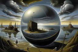 the gradual yet rapid modernization of technology was secretly implemented to carry out ubiquitous global mental surveillance & in real time organize all presumed private data with incomprehensible precision into a user friendly database. photo real surrealism. new millennium masterpiece oil painting depiction