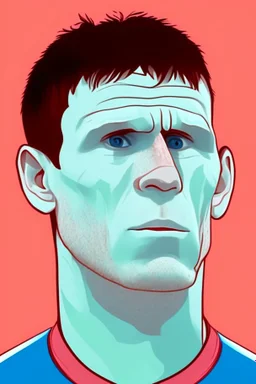 James Milner English football player cartoon 2d