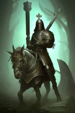 crusader holy light olive green dark medieval knight paladin crusades diablo demon dark ages templar