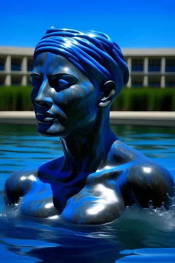 Olympic sculpture abstract swimmer