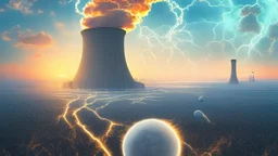 "The image depicts a vision of the future of energy. It shows a radiant sun rising above the horizon of nuclear energy, hinting at the potential balance between these two crucial technologies in the field of energy. The beautiful capture of the sun highlights hope and possibilities for achieving a more sustainable and clean future."
