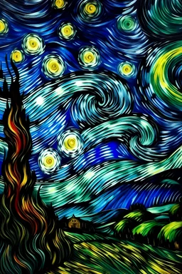 la noche estrellada Vincent Van Gogh
