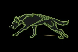 Running dog art create this picture again as a line art