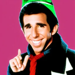 Arthur fonzarelli, elf hat, fonz, older, fonzie