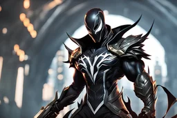 Jax venom in 8k solo leveling shadow artstyle, mask, close picture, intricate details, highly detailed, high details, detailed portrait, masterpiece,ultra detailed, ultra quality