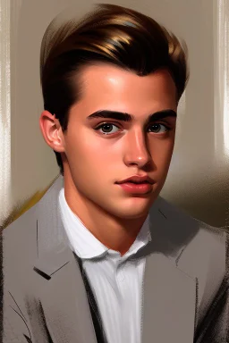 Extremely rich young guy portrait