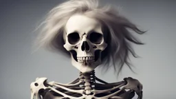 скелет с волосами